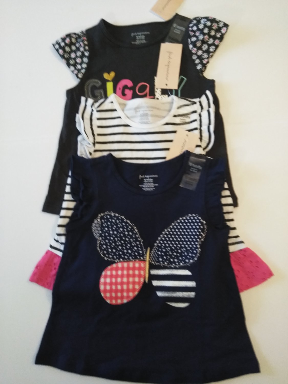 3 Pieces First Impression Baby's Embroidered Dresses - 18 Months