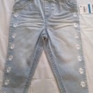 FIRST IMPRESSION BABY GIRL'S LIGHT WASH EMBROIDERED DENIM PANT - SIZE  6-24 M