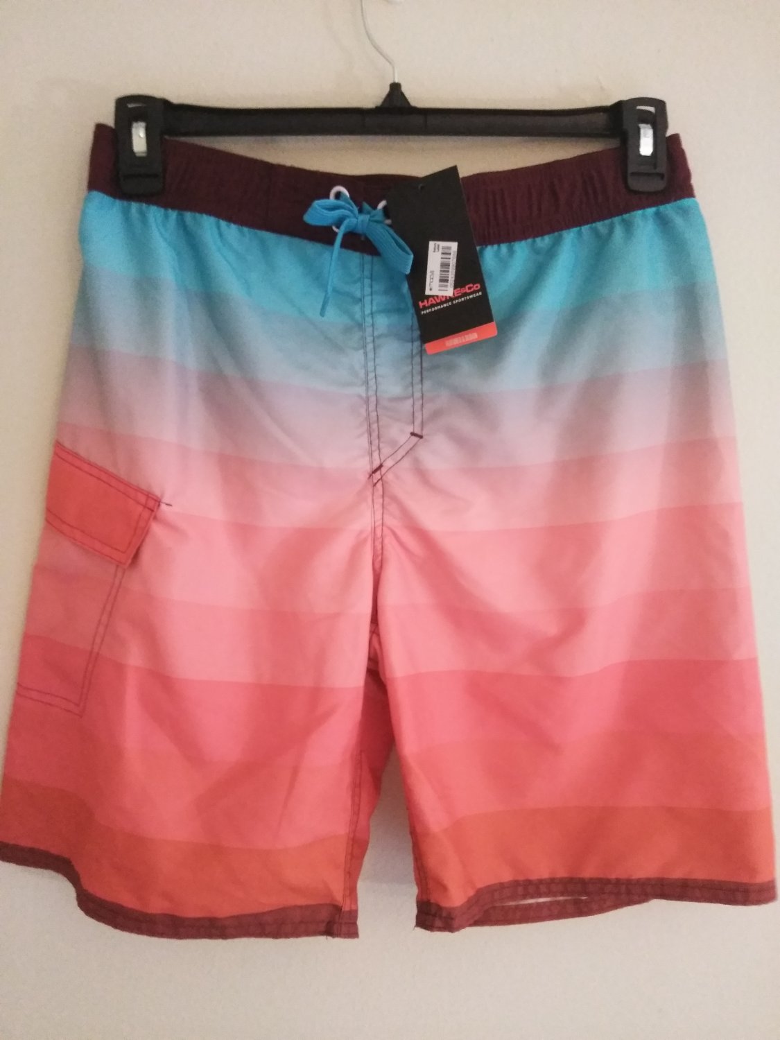 HAWKE & CO  MOTION FIT BOY'S PINK  SWIM TRUNK - SIZE 14/16, 18/20