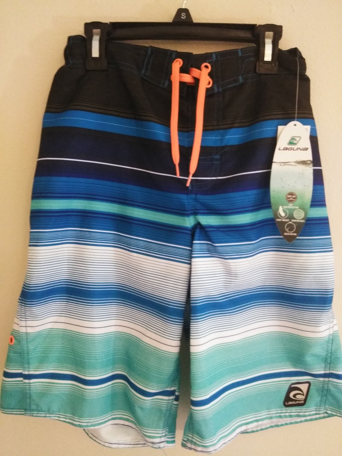 LAGUNA BOY'S STRIPE UPF 50 ENDLESS SUMMER SWIM TRUNK - L/XL