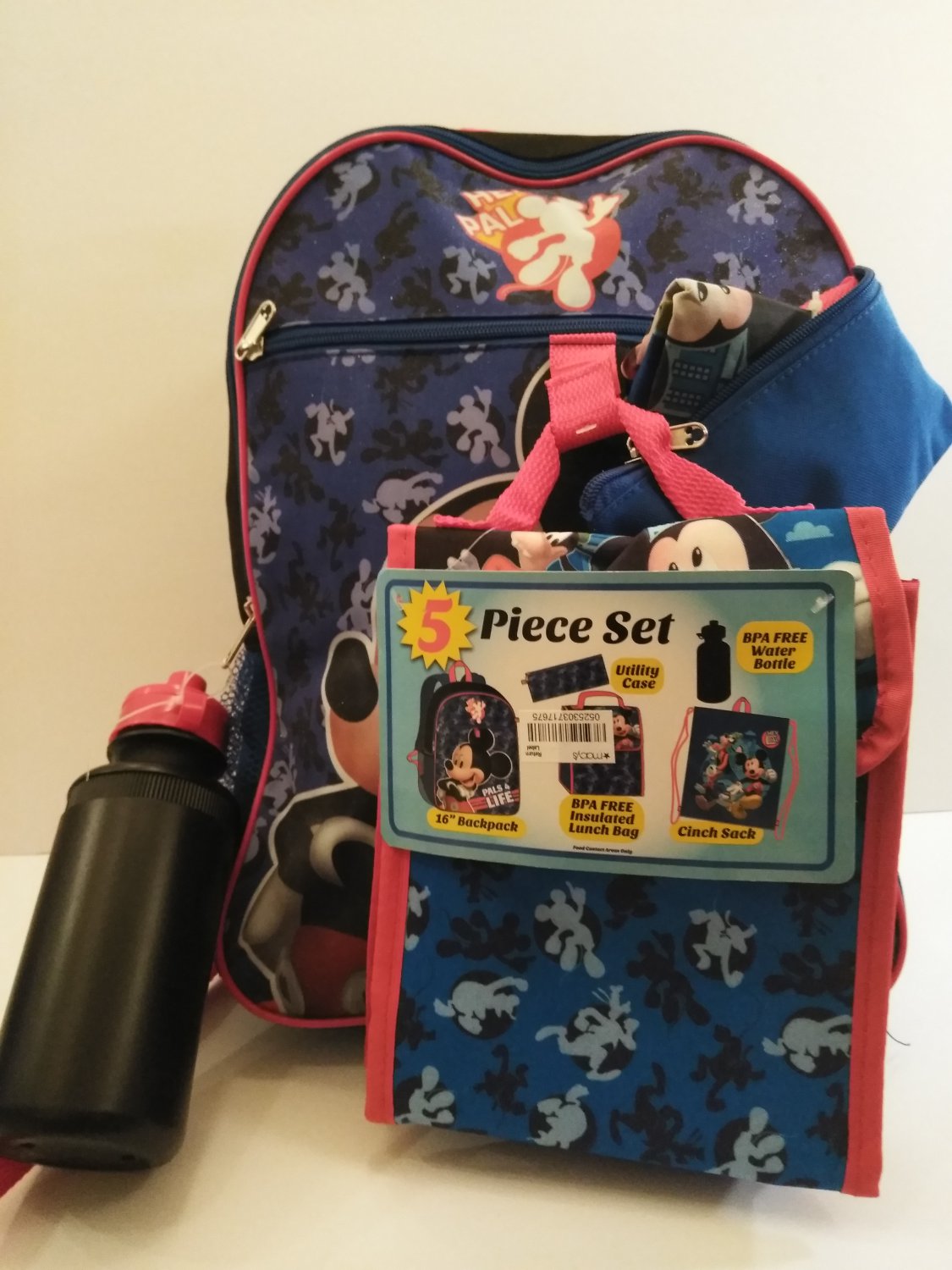 KID'S MARVEL AVENGER INFINITY WAR 16" BLACK  BACKPACK - 5 PIECE SET
