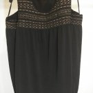 MICHAEL KORS WOMEN'S EMBROIDERED BLACK COLD SHOULDER TOP - XL