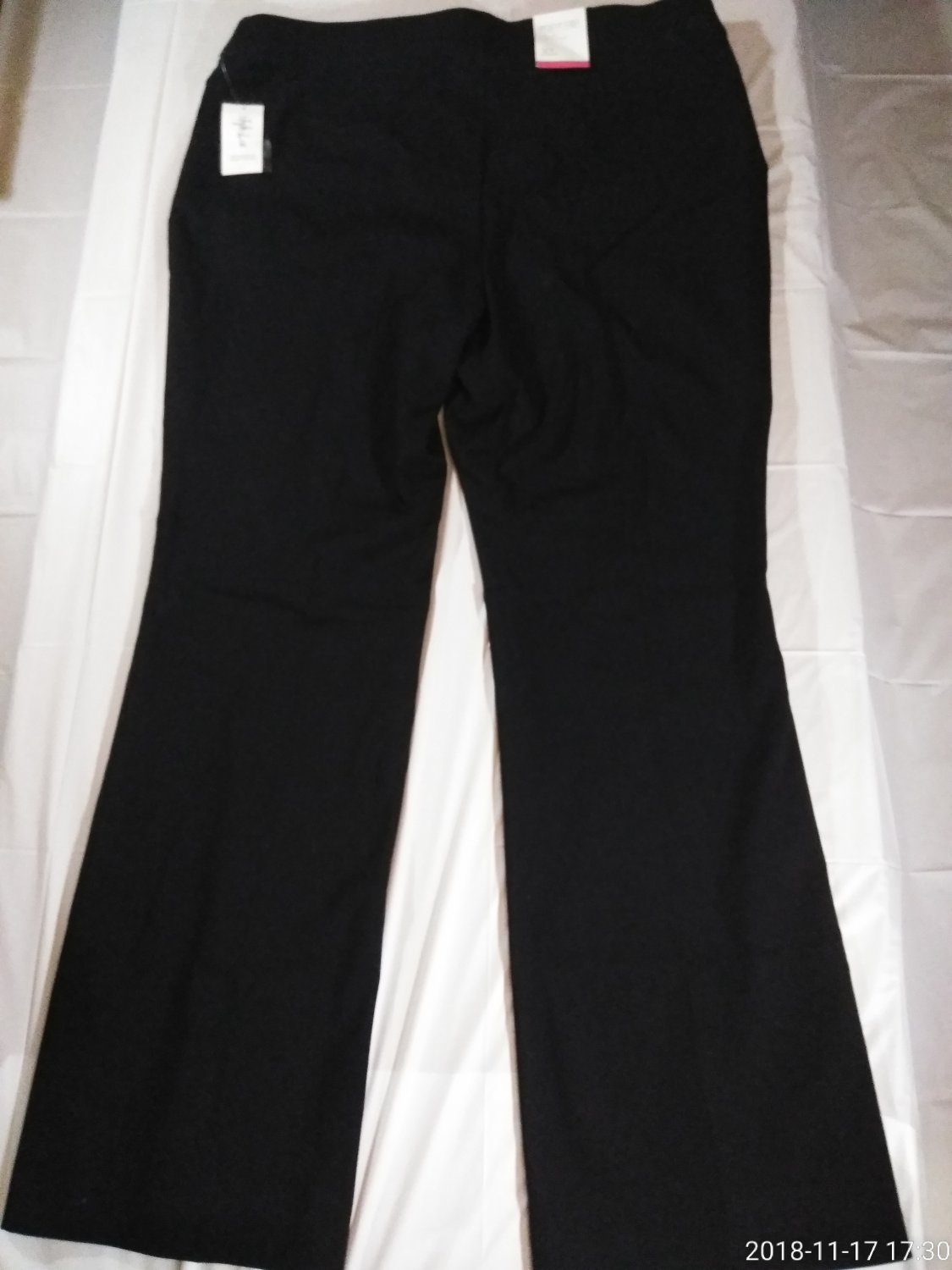 STYLE & CO WOMEN'S BOOTLEG  MID RISE DEEP  BLACK PANT- XL