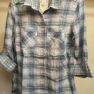 STYLE & CO WOMEN'S LONG SLEEVE BUTTON FRONT PRINT SHIRT-SIZE- X S