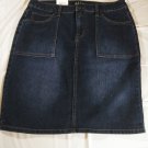 STYLE & CO WOMEN'S BUTTON FRONT MID RISE JEANS SKIRT-SIZE- 8