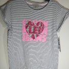 CALVIN KLEIN  GIRL'S EMBROIDERED WHITE ELASTIC HEM TOP - SIZE -L (12/14)