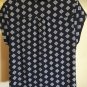 CHARTER CLUB WOMEN'S 3/4 SLEEVE PRINTED POLO TOP - LARGE