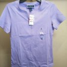 Karen  Scott Girl's Button Front Purple Tee Shirt size - XS