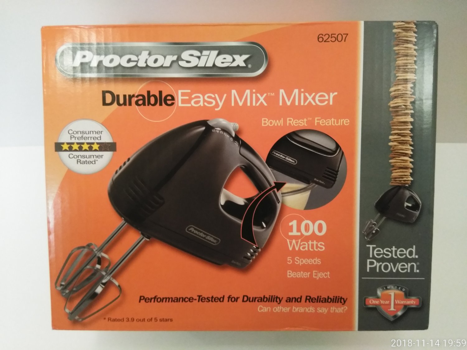 Hamilton Beach Proctor Silex Durable Easy Mix Mixer - 100 Watts