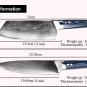 2pcs Chef Knife Damascus Steel vg10 Japanese Kitchen Knife