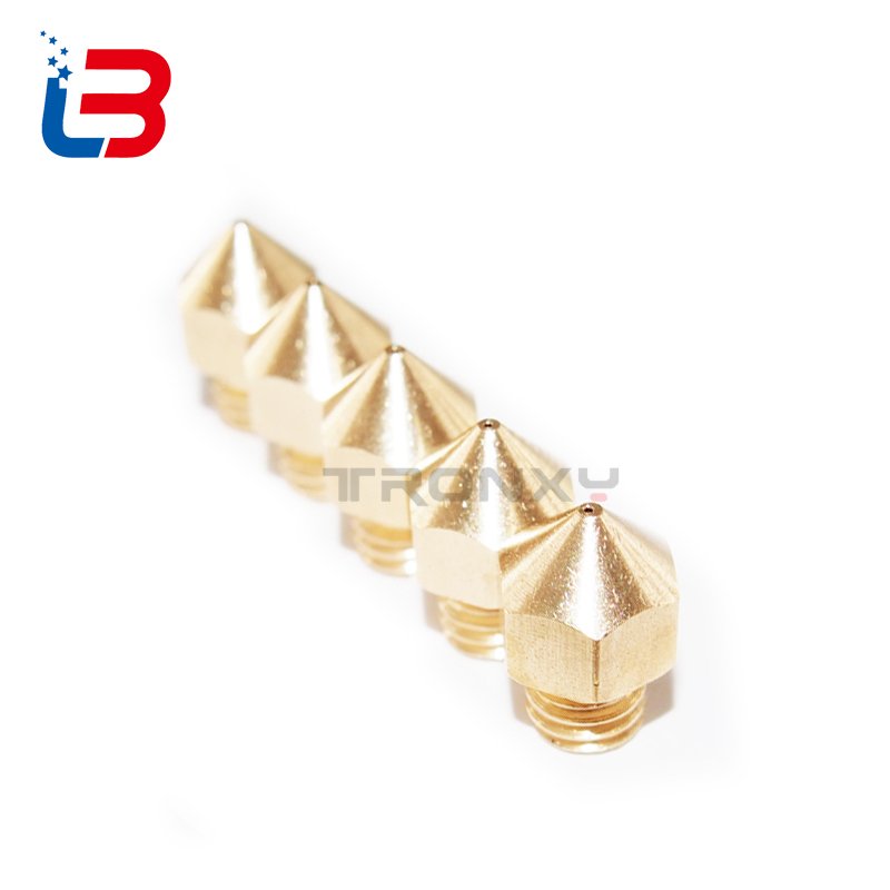5pcs Tronxy 3D printer copper Nozzle with 3D PRINTER Extruder nozzle size 0.2mm5pcs