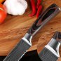 Kitchen Bread Knife Serrated Design Laser Damascus Stainless Steel Blade