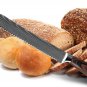 Kitchen Bread Knife Serrated Design Laser Damascus Stainless Steel Blade