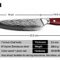 7.5 In Damascus Chef Knife Handmade Forged 67 Layer Damascus Steel Blade Kitchen
