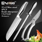 3pcs Kitchen sets japanese kitchen knife 7"chef knife Stainless Steel