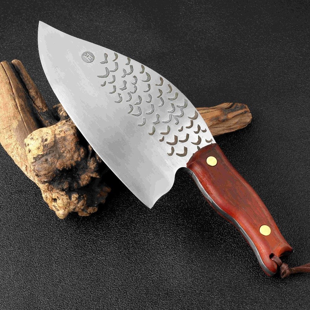 Handmade Forged Clad Steel Kitchen Knife 845 g