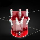 Knife Holder 360 Degree Free Rotation Kitchen Knife Block Universal Red