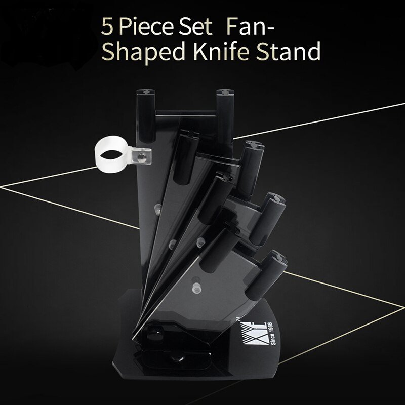 5 pcs Ceramic Knife Storage Stand Tool Holder Black