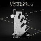 5 pcs Ceramic Knife Storage Stand Tool Holder Transparent