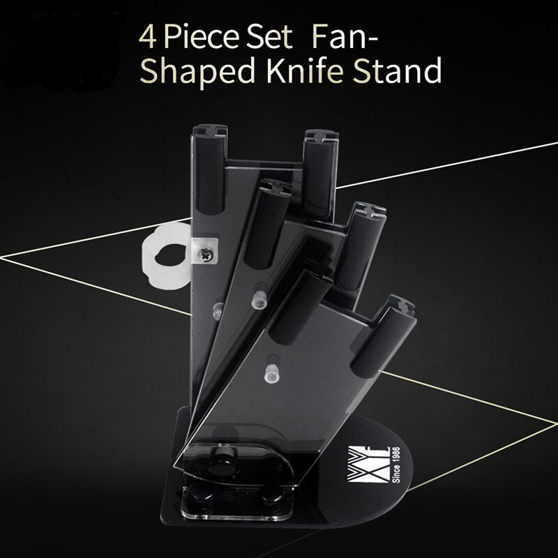 4 pcs Ceramic Knife Storage Stand Tool Holder Black