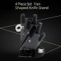 4 pcs Ceramic Knife Storage Stand Tool Holder Black