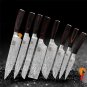 8 pcs Feather Pattern Stainless Steel Knife Kitchen Knife