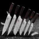 6 pcs Feather Pattern Stainless Steel Knife Kitchen Knife