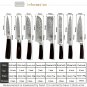 6 pcs Feather Pattern Stainless Steel Knife Kitchen Knife