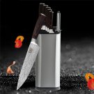 8 pcs Feather Pattern Stainless Steel Knife Kitchen Knife with Knife Holder