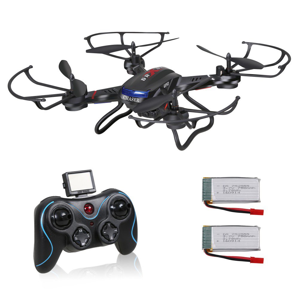 F181C RC Drone 720P 2pc Battery HD Camera RTF 4GB TF Altitude Hold Headless Mode One Key
