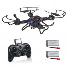 F181C RC Drone 720P 2pc Battery HD Camera RTF 4GB TF Altitude Hold Headless Mode One Key