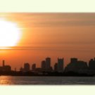 Sunset in the City of Boston