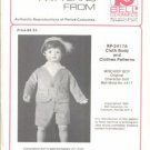 RP-2417A Authentic Reproduction of Period Doll Clothes Pattern