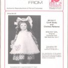 RP-2417 Authentic Reproduction of Period Costume Doll Clothes Pattern