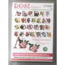 The Rose Alphabet Collection Embroidery Designs on CD from the Vermillion Stitchery