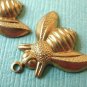 Raw Brass Bumble Bee Charm 17mm
