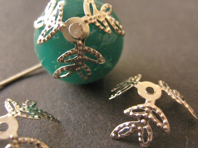 Flower Bead Caps 12-16mm Silver Plated Jewelry Findings