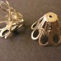 Filigree Cone Bead Caps 15x8mm Silver Tone