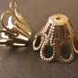 Filigree Cone Bead Caps 15x8mm Silver Tone