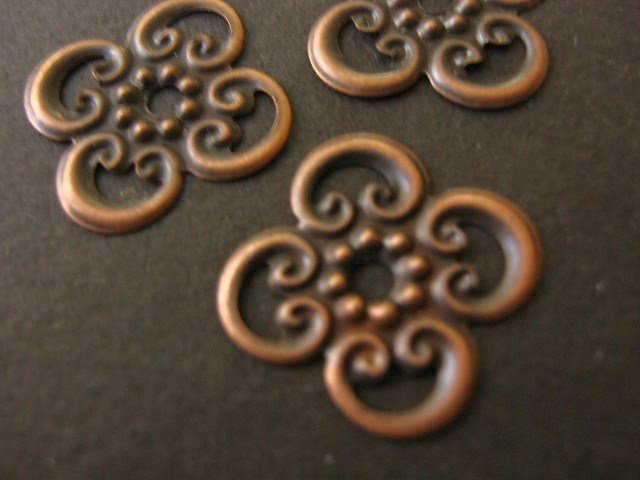Bead Caps 13mm Antique Copper Jewelry Findings
