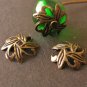 Antique Bronze 10mm Leaf Bead Caps