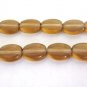 Czech Brown Glass Bead 6x8mm Flat Oval