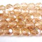 Rose Clarit 8mm Faceted Round Pink Czech Glass Beads