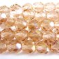 Rose Clarit 8mm Faceted Round Pink Czech Glass Beads