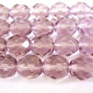 Purple 8mm Faceted Round Lavender Czech Glass Beads