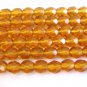 Topaz 6mm Faceted Round Brown Czech Glass Beads