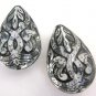 Clear Black 18x27mm Teardrop 27x18mm Plastic Beads
