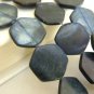 Black Hexagon 18mm Shell Beads