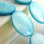 Blue Shell 18x25mm Flat Oval Beads
