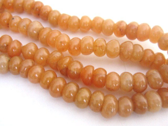 Red Aventurine 6.5mm Rondel Gemstone Beads